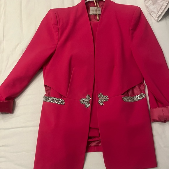 Fushia Pink tailored blazer & trousers - Picture 4 of 9